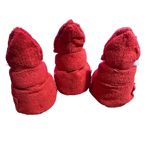 CHRISTMAS SANTA ORIGAMI TOWELS SET OF 3 BATHROOM DECOR - Picture 2 of 4